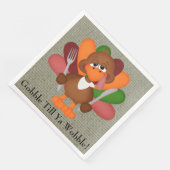 感謝祭おもしろい七面鳥ディナー紙ナプキン (コーナー)