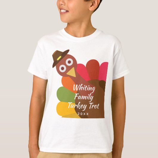 感謝祭おもしろい七面鳥トートマッチングファミリー Tシャツ (正面)