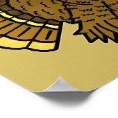 感謝祭おもしろい七面鳥パン ポスター (角)