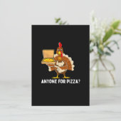 感謝祭おもしろい七面鳥ピザメンキッズボーイズギフト 招待状 (スタンド正面)