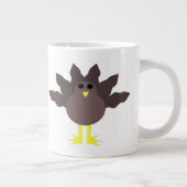 感謝祭おもしろい七面鳥マグ ジャンボコーヒーマグカップ (右)