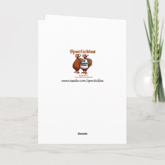 感謝祭おもしろい休日グリーティングカード シーズンカード (裏面)