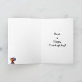 感謝祭おもしろい休日グリーティングカード シーズンカード (内部)