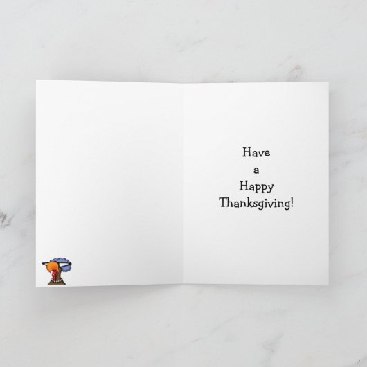 感謝祭おもしろい休日グリーティングカード シーズンカード (内部)