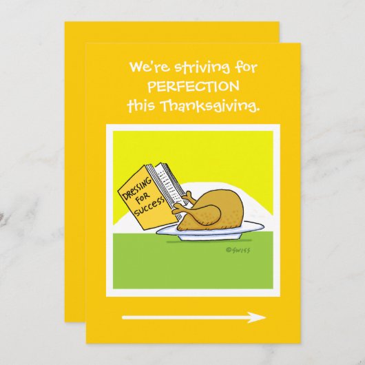 感謝祭おもしろい宴会招待状カード 招待状 (正面/裏面)