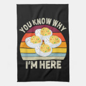 感謝祭おもしろい悪魔の卵あなたが知っている理由H キッチンタオル (縦)