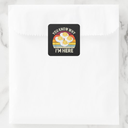 感謝祭おもしろい悪魔の卵あなたが知っている理由H スクエアシール (バッグ)