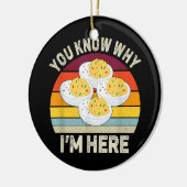 感謝祭おもしろい悪魔の卵あなたが知っている理由H セラミックオーナメント (左)