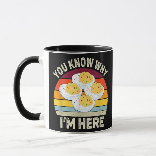 感謝祭おもしろい悪魔の卵あなたが知っている理由H マグカップ (左)