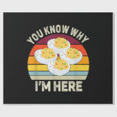 感謝祭おもしろい悪魔の卵あなたが知っている理由H ラッピングペーパー (フラット)