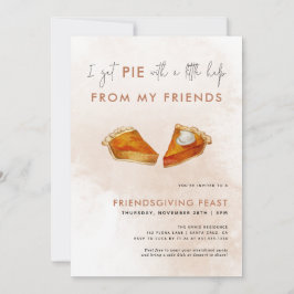 感謝祭おもしろい招待状友達の夕食 招待状