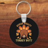 感謝祭おもしろい推測どのようなトルコお尻 キーホルダー (正面)