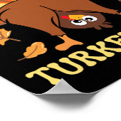 感謝祭おもしろい推測どのようなトルコお尻 ポスター (角)