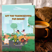 感謝祭おもしろい開始フェスティバル シーズンカード