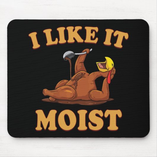 感謝祭おもしろい食の家族グループ私が好き マウスパッド (正面)