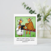 感謝祭おもしろい「ゴールデン・パーフェクト」はがき シーズンポストカード (スタンド正面)