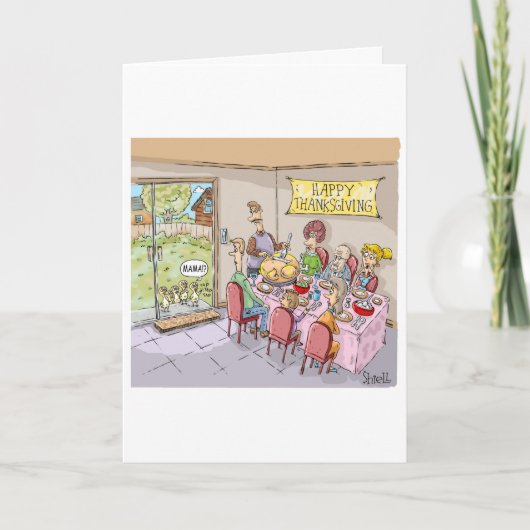 感謝祭おもしろい-七面鳥の子ども シーズンカード (正面)