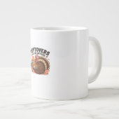 感謝祭おもしろい – 残り物は物を追う ジャンボコーヒーマグカップ (正面右)