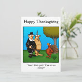 感謝祭おもしろい「祝宴ヘックうん」招待状 招待状 (スタンド正面)