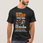 感謝祭おもしろいTシャツ初の年次WKRPターク Tシャツ (正面)