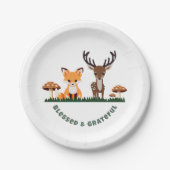 感謝祭お洒落ウッドランカスタムズ ペーパープレート (正面)