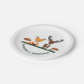 感謝祭お洒落ウッドランカスタムズ ペーパープレート (アングル)