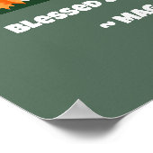 感謝祭お洒落ウッドランズ名前をカスタムする ポスター (角)