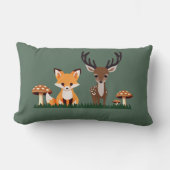 感謝祭お洒落ウッドランズ名前をカスタムする ランバークッション (正面)