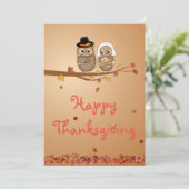 感謝祭お洒落フクロウ シーズンカード (スタンド正面)