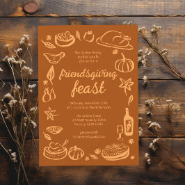 感謝祭お洒落友達ディナーカスタム 招待状