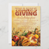 感謝祭お祝いディナーオータムハーベスト 招待状 (正面)