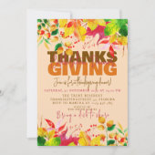 感謝祭お祝いディナーオータムハーベスト 招待状 (正面)