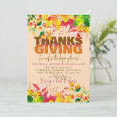 感謝祭お祝いディナーオータムハーベスト 招待状 (スタンド正面)