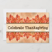 感謝祭お祝いディナーパーティー 招待状 (正面)