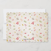 感謝祭お祝いリーフ招待状 招待状 (裏面)