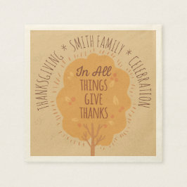 感謝祭お祝い与え感謝してい スタンダードカクテルナプキン