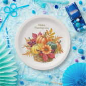 感謝祭かぼちゃかご紙プレート ペーパープレート (パーティー)