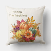 感謝祭かぼちゃかご装飾用クッション クッション (裏面)