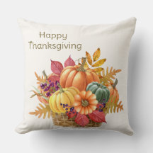 感謝祭かぼちゃかご装飾用クッション