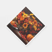 感謝祭かぼちゃとひまわり スタンダードランチョンナプキン (角)