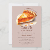 感謝祭かぼちゃのかわいこちゃんパイ赤ちゃんシャワー 招待状 (正面)