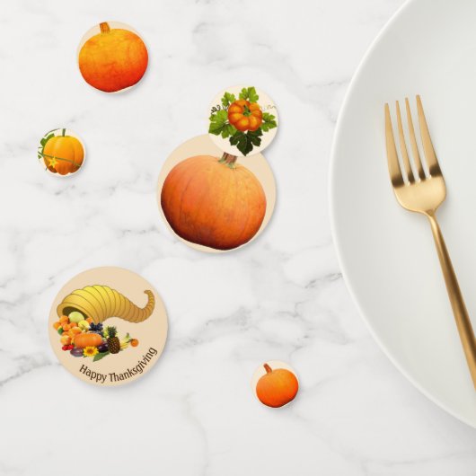 感謝祭かぼちゃのテーブル紙吹雪 コンフェッティ (グループ)