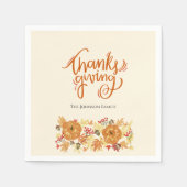 感謝祭かぼちゃのディナー スタンダードカクテルナプキン (正面)