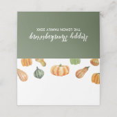 感謝祭かぼちゃのディナー プレイスカード (外部開封)