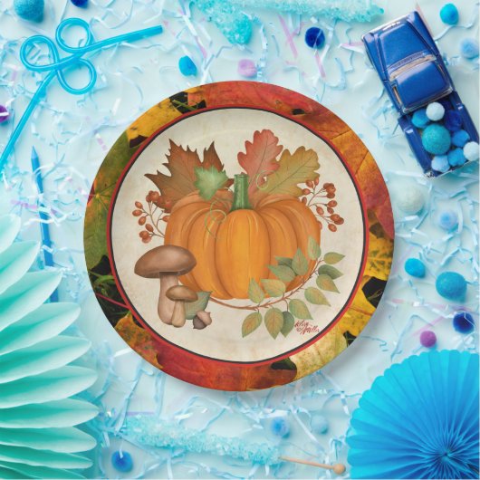感謝祭かぼちゃのパーティープレート ペーパープレート (パーティー)