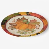 感謝祭かぼちゃのパーティープレート ペーパープレート (アングル)