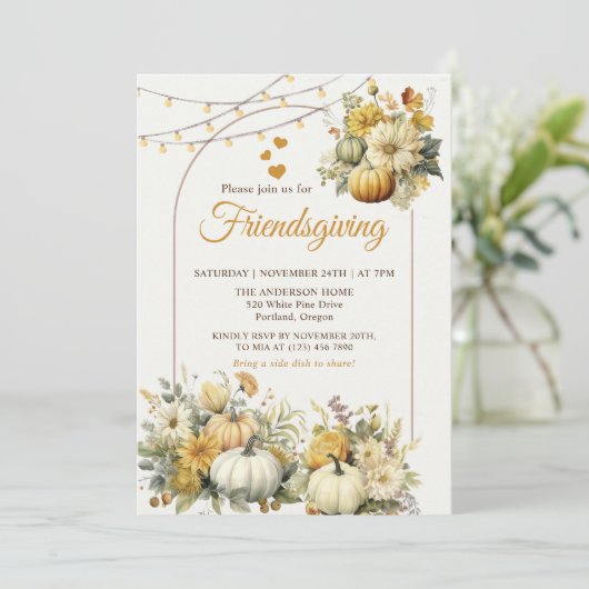 感謝祭かぼちゃのフローラフレンドサイジングディナー 招待状 (スタンド正面)