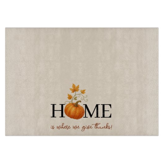 感謝祭かぼちゃの家が我々の与えこそ感謝していの場 カッティングボード (正面)