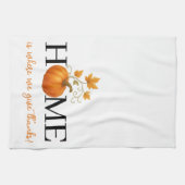 感謝祭かぼちゃの家が我々の与えこそ感謝していの場 キッチンタオル (横)