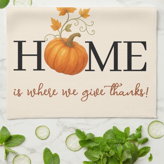 感謝祭かぼちゃの家が我々の与えこそ感謝していの場 キッチンタオル (折り畳み)